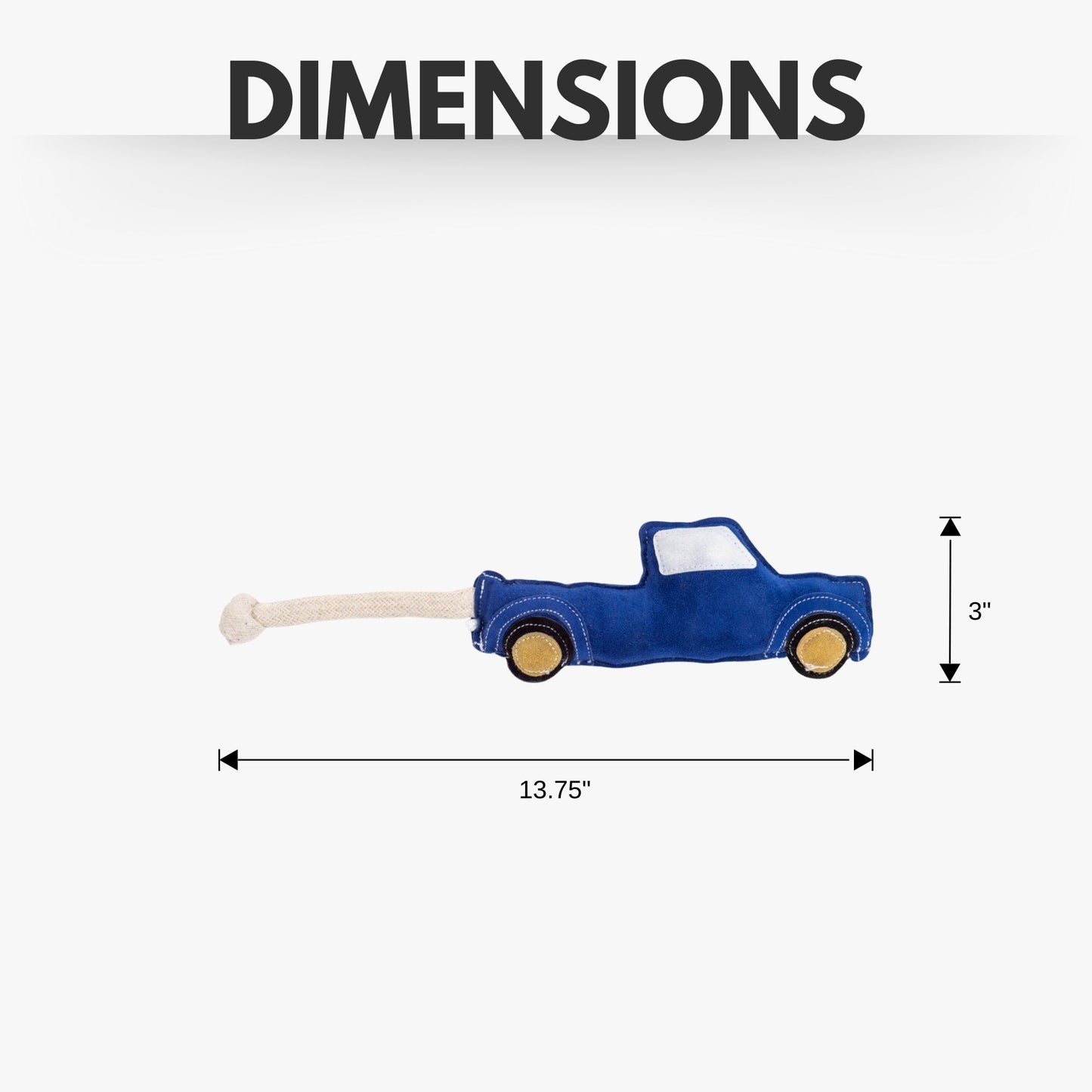 Blue Pickup Truck Dog Chew Toy