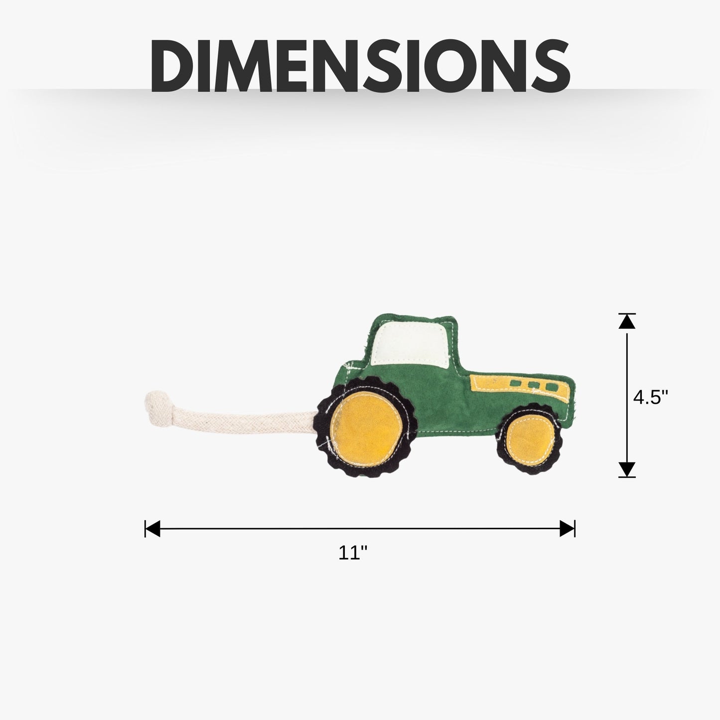 Green Tractor Dog Chew Toy