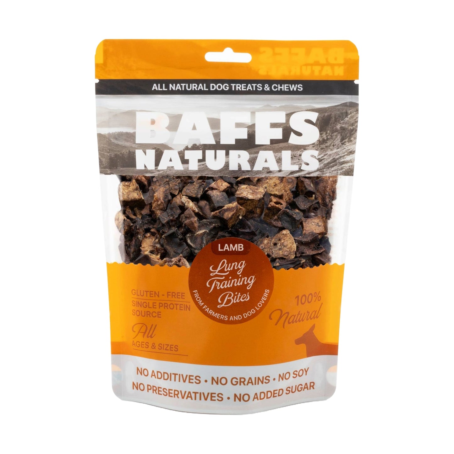 Lamb Lung Dog Treats | BAFFS NATURALS (7oz Bag)