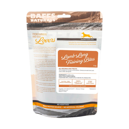 Lamb Lung Dog Treats |  BAFFS NATURALS (7oz Bag)